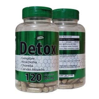 1/uni de Detox 120 cápsulas 500mg em Oferta na Shopee