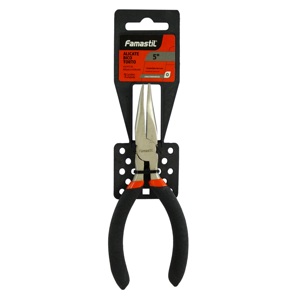 Alicate Bico Torto Famastil 5" | precisão em manuseio, resistência, ideal para eletrônica em Oferta na Shopee