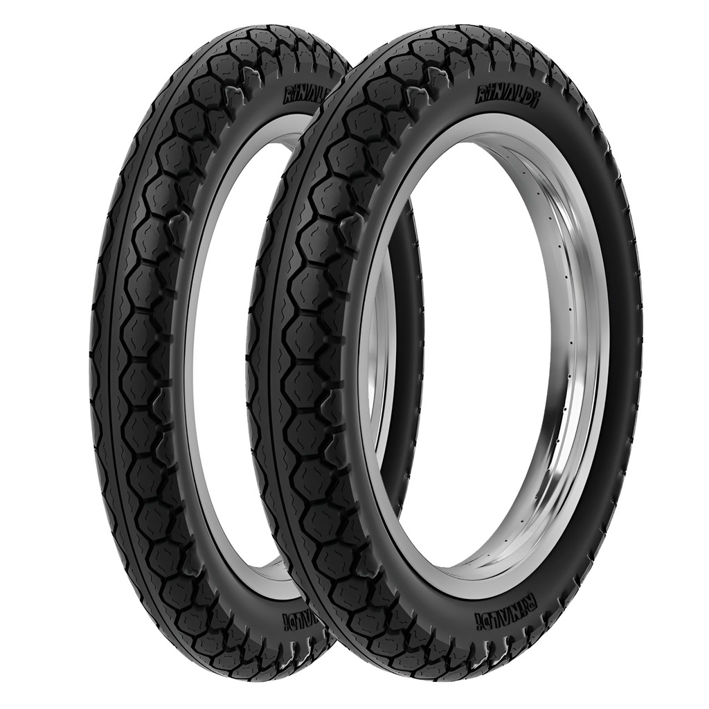 Par Pneu Balão Rinaldi 250-17 E 275-17 PD29 Crypton C100 em Oferta na Shopee