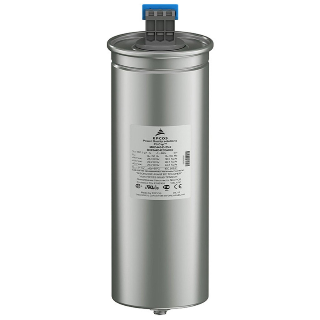 Unidade Capacitiva Trifásica 15kVAr 380Vca Capacitor MKP380-D-12.5