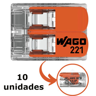 1 Kit Com 10 Unidades Conectores Para Chuveiro 221-612 Wago em Oferta na Shopee