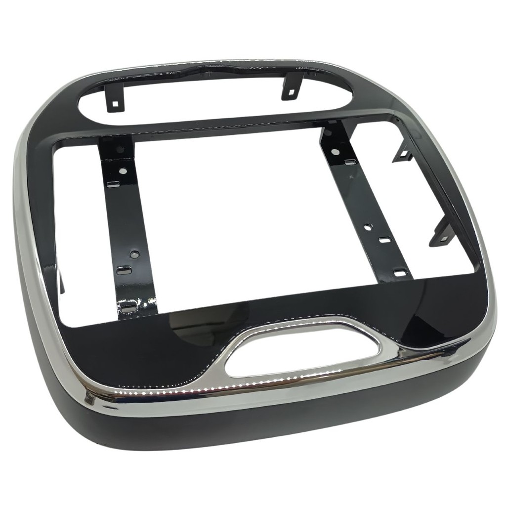MOLDURA MULTIMIDIA 8 E 9 POLEGADAS DVD PIONEER RENAULT CAPTUR BLACK PIANO FRISO CROMADO
