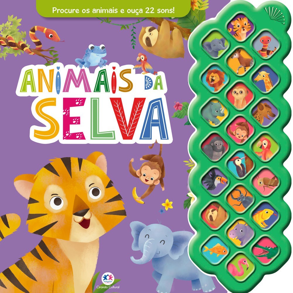 Livro Infantil Sonoro Animais da selva