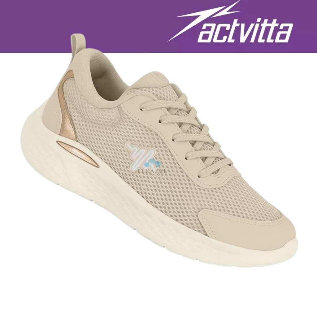 Tenis Feminino Actvitta Casual Esportivo Lite Plus London Confortavel em Oferta na Shopee