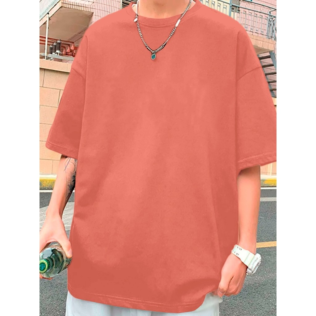 Camiseta Oversized Masculina Básica Blusa Sem Estampa Academia Camisa Estilosa Plus Size T Shirt