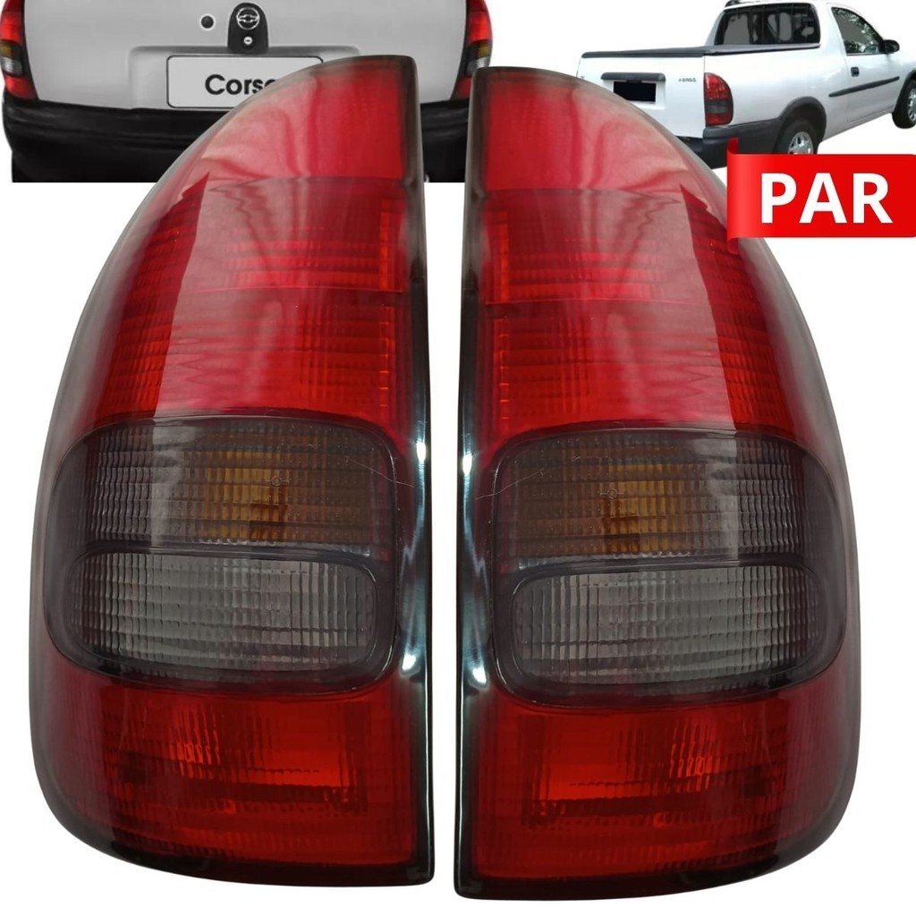 Par Lanterna Pick-up Corsa Wagon 1994 95 96 97 98 99 Fumê