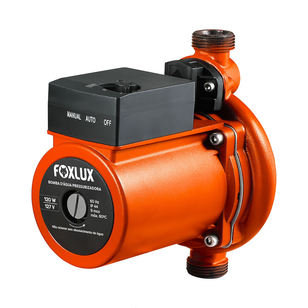 Bomba D'Água Pressurizadora Foxlux 127V 120W | Compacta, Silenciosa, Ideal Chuveiros e Aquecedores - Home & Living