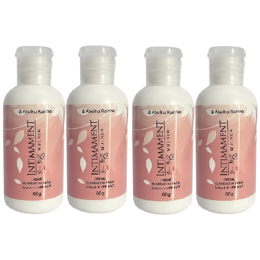 Kit 4 Creme Clareador Para Axilas e Virilhas Intimament Mulher Abelha Rainha