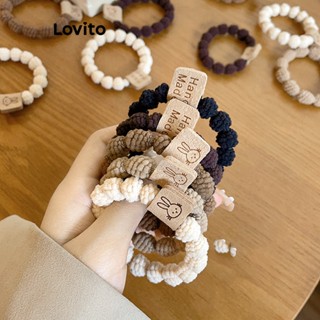 Lovito Casual Laço de Cabelo Feminino com Estampa de Animal L63AD075 (Cáqui/Café/Off White/Preto)