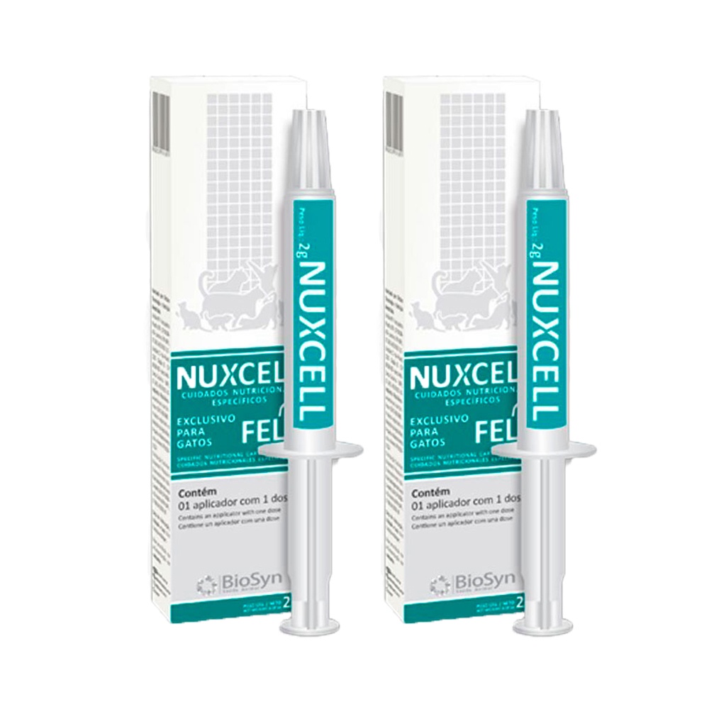 2 Suplemento Nutricional Nuxcell Fel Ampola 2g Para Gatos em Oferta na Shopee