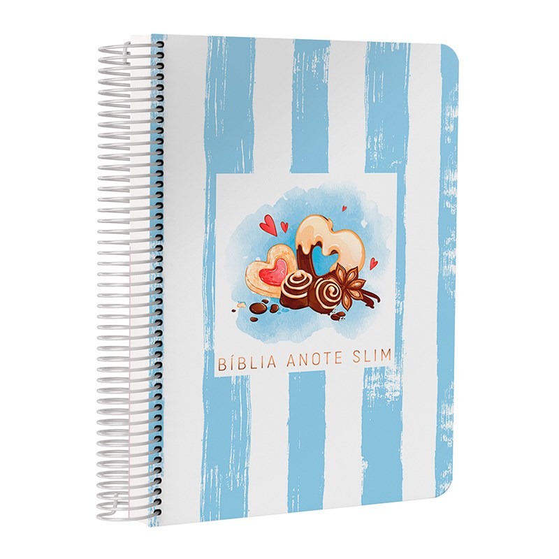Bíblia Anote Slim | NVT | Capa Dura Espiral | Chocolate