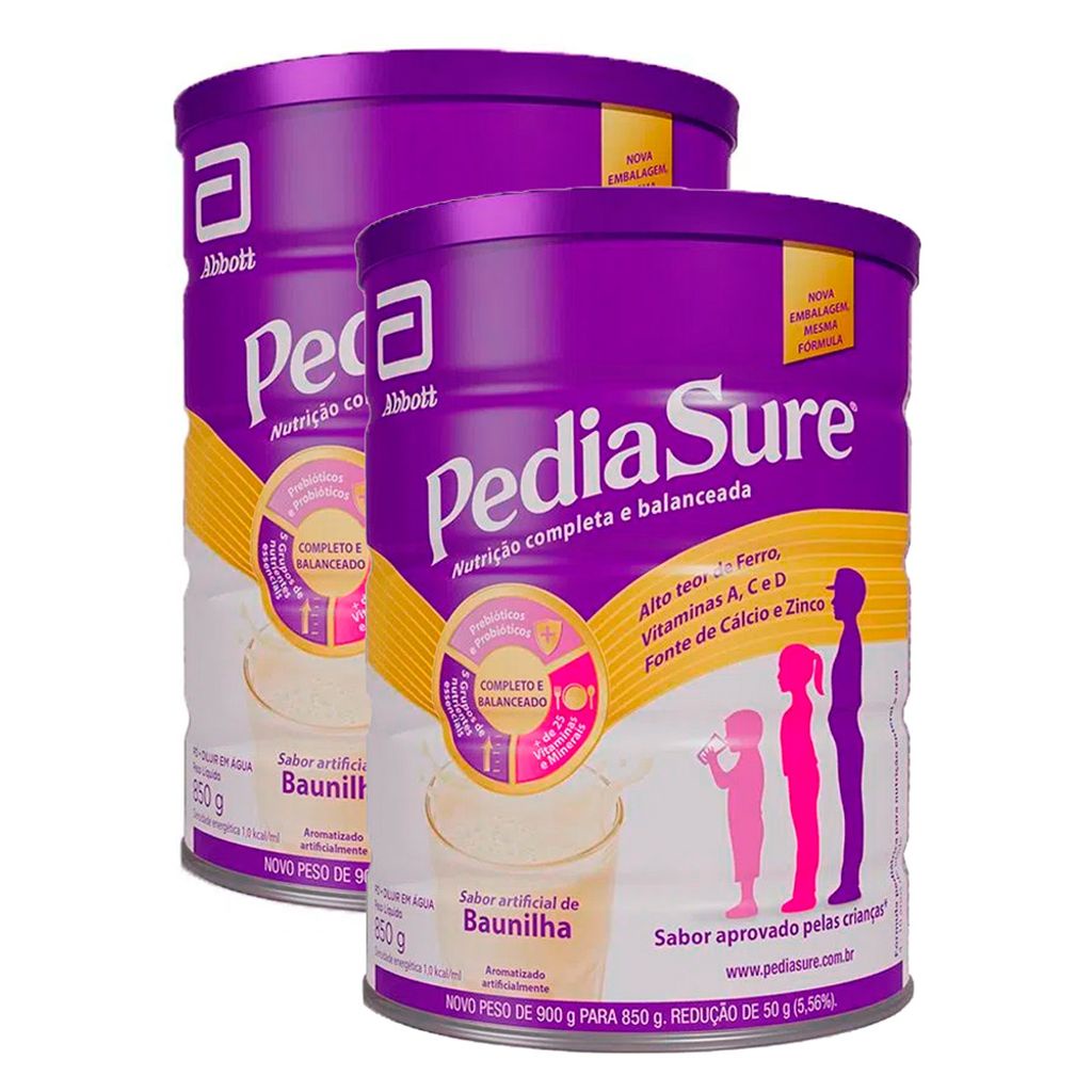 PediaSure Baunilha 850g | Kit com duas unidades em Oferta na Shopee