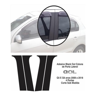 Adesivo Blackout Preto Fosco Para Coluna Gol G5 E G6 em Oferta na Shopee