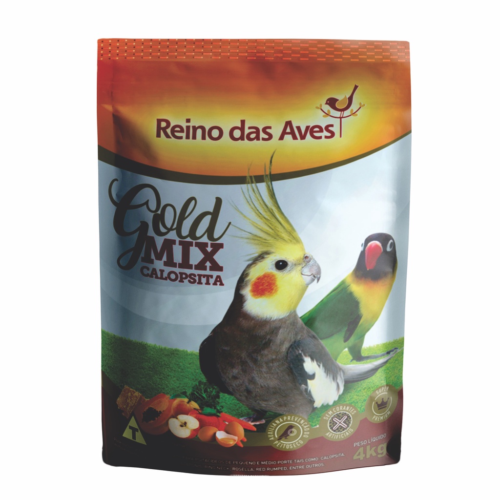 Racao Para Calopsita Gold Mix 4kg Reino Das Aves em Oferta na Shopee