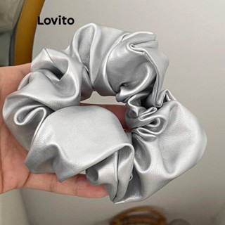 Lovito Laços de Cabelo Simples para Mulheres LFA03196 (Prateado)