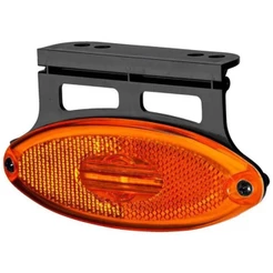 Lanterna Lateral Led Amarela Para Caminhões 12V/ 24V Com Suporte