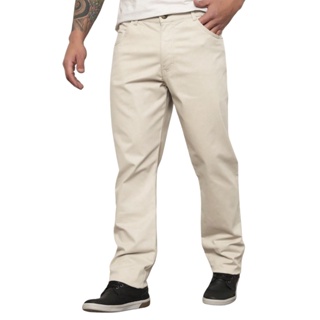 Calça Sarja Masculina Bege Premium Modelo Básico Casual em Oferta na Shopee