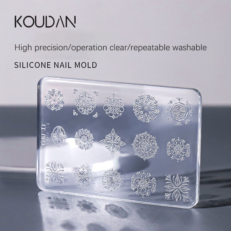 Ferramentas De Manicure Molde UV De Gel De Silicone Para Esculpir Unhas Borboleta De Urso 3D Pregos De Placa De Estampagem Stencils DIY Tools KOUDAN