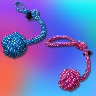 Brinquedo de Corda para Cachorro Pet Bola Nó Resistente Cabo de Guerra