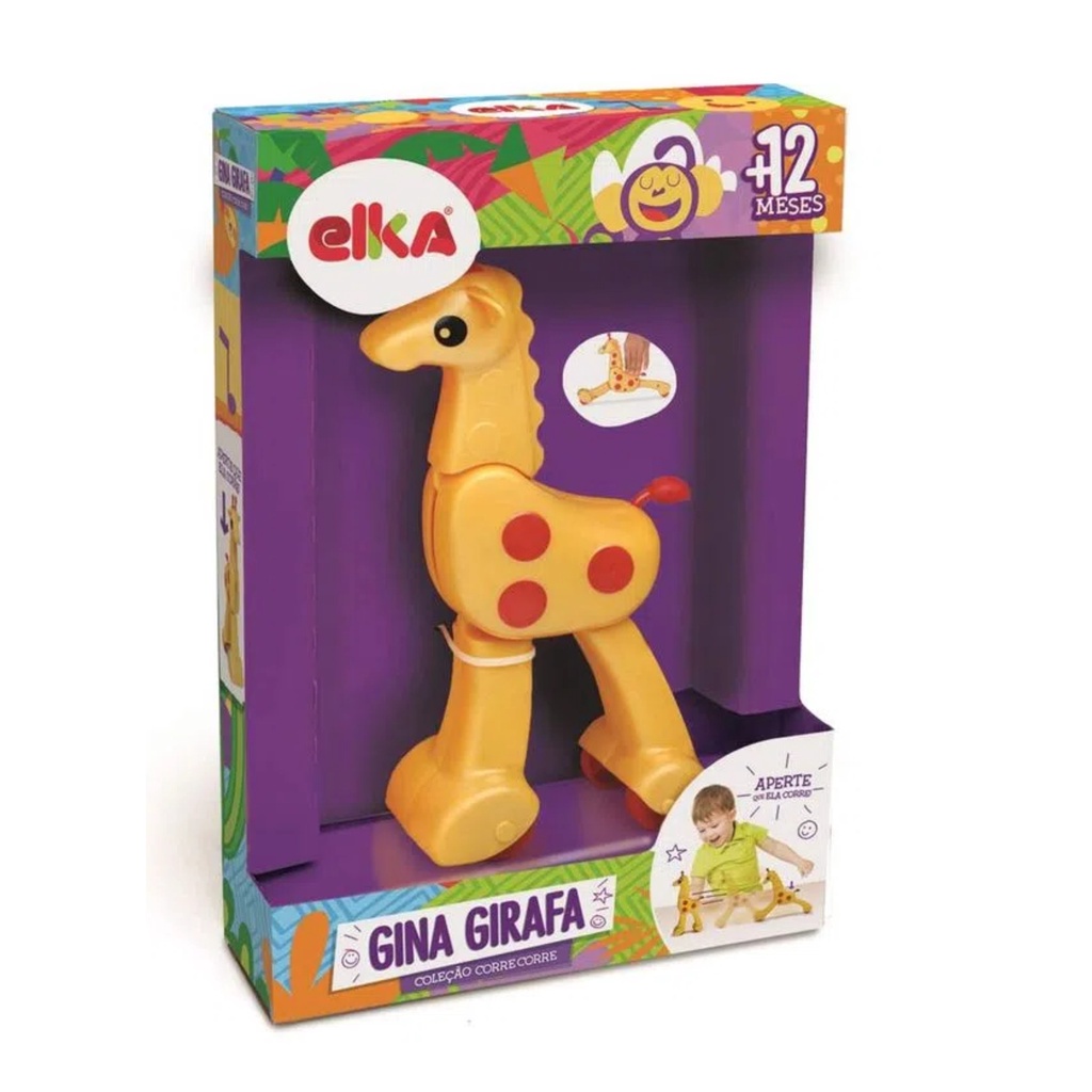 Brinquedo Infantil Coleção Core Core Gina Girafa 22cm Amarela com Bolinhas Vermelha em Plástico Elka Brinquedos - 286 em Oferta na Shopee
