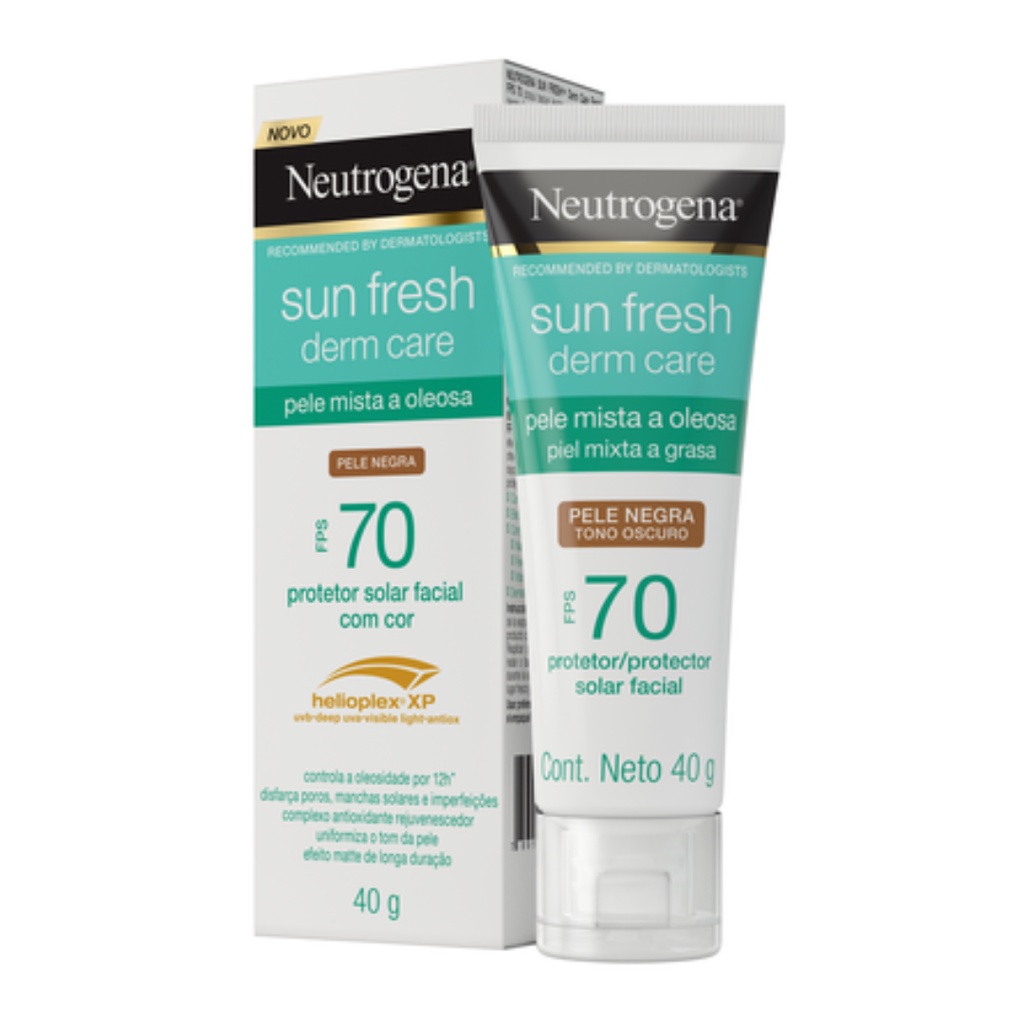 Neutrogena Sunfresh Protetor Solar Facial Pele Negra FPS70 40g