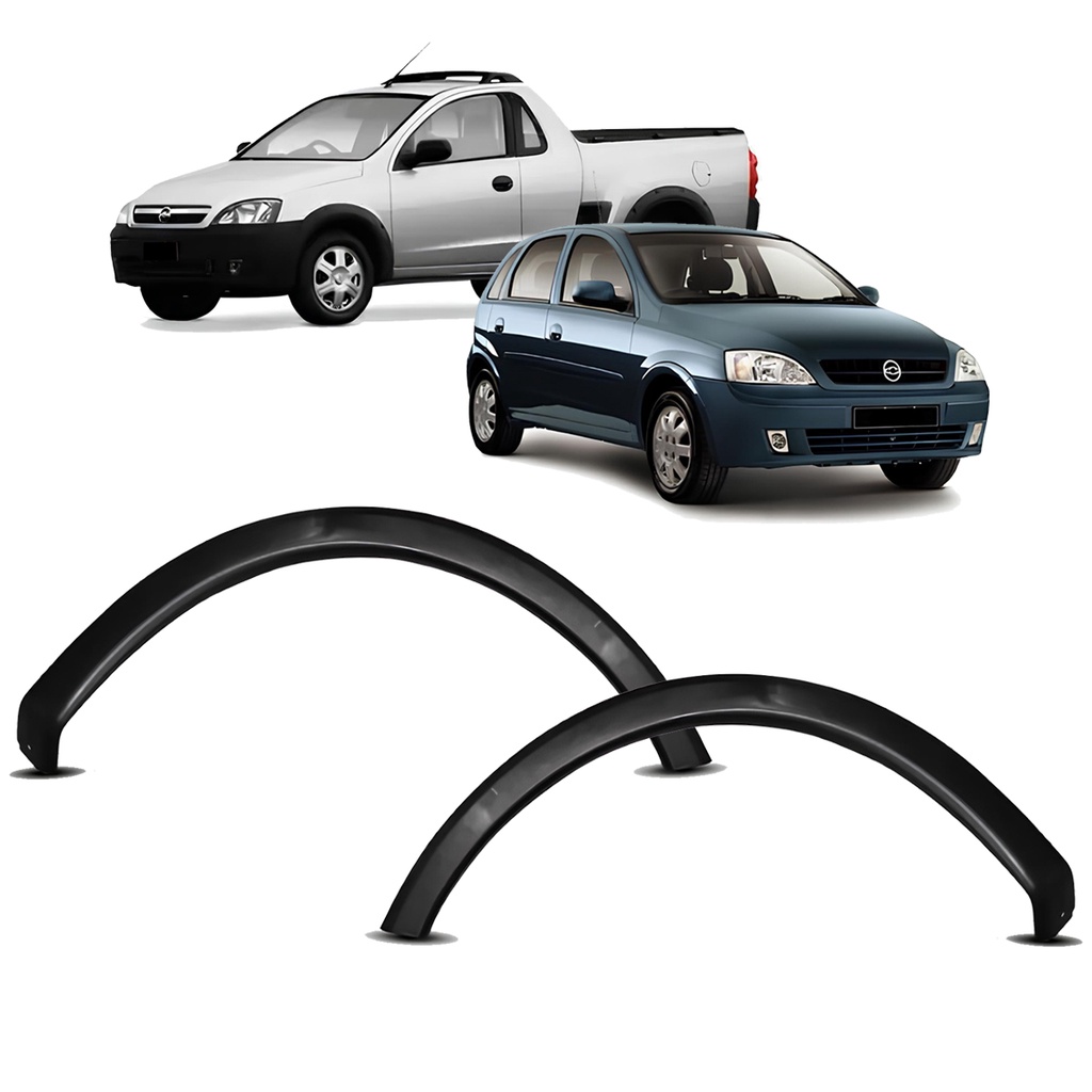 Par Moldura Acabamento Alargador Paralama Dianteiro Corsa Joy Maxx 2002 a 2012 Montana 2003 a 2010