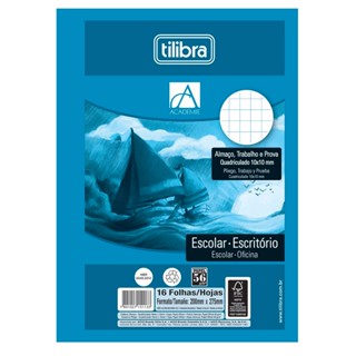 Papel almaço quadriculado 100mm X100mm com 16 folhas Tilibra