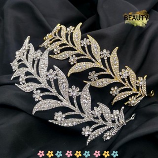 BEAU Coroa De Casamento , Acessórios De Cabelo Rhinestone Crystal Leaves Hairband , Jóias Cabeleireiro De Noiva Feitas À Mão