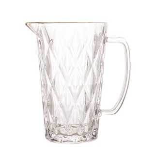 Jarra 1 L Transparente Com Borda Dourada Diamond Ke Home