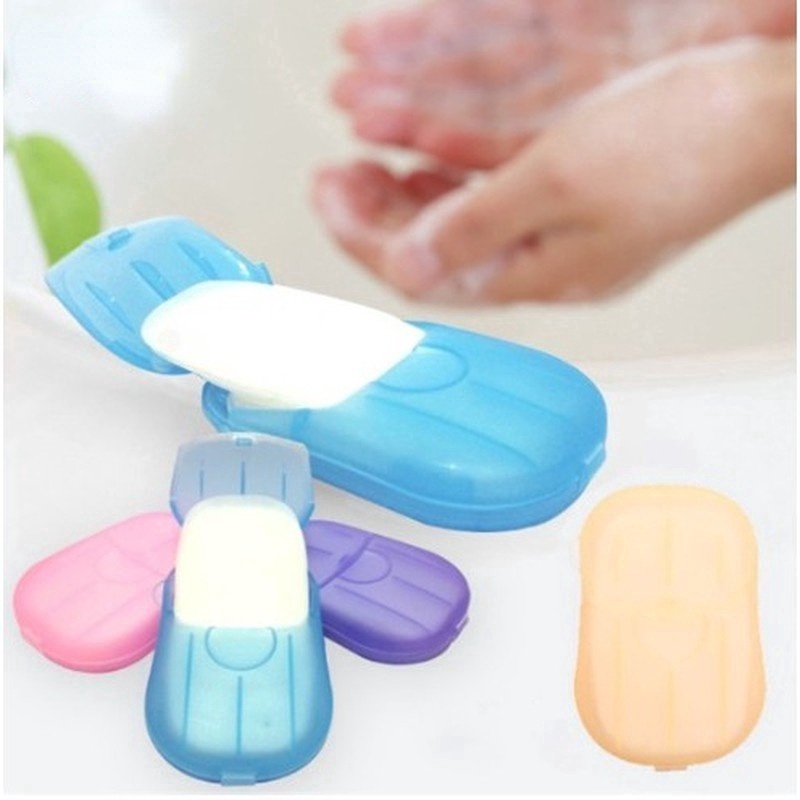 20 Folhas Sabonete Manual De Papel Descartável Portátil Fácil Peso Leve Para Viagens