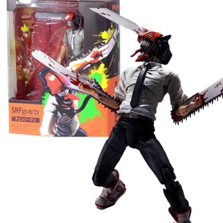 SHF Motosserra Man Denji Kit Modelo S.H.Figuarts PVC Cerca De 14,5cm Figuras De Ação Brinquedos Figurino Presente