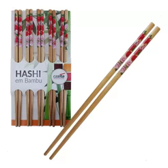Hashi em Bambu Kit Jogo com 10 pares 24Cm