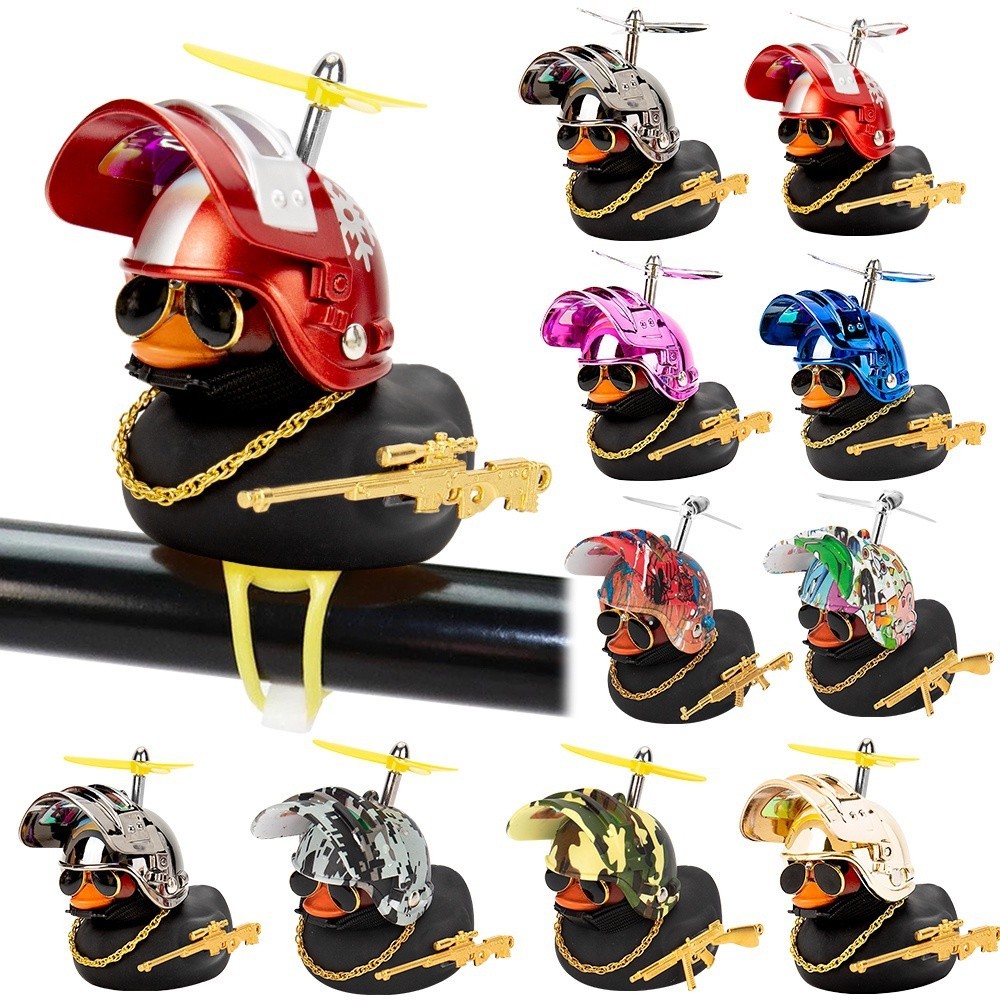 Pato Com Ornamentos De Motocicleta Strobe Light Bike Nível 3 Capacete Decoração De Ciclismo De em Oferta na Shopee