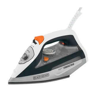 Ferro de Passar Roupa a Vapor Black + Decker Antigotejamento 127V 1200w Cinza/Laranja - FX3100-BR