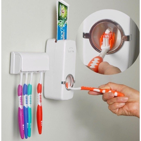 Escovas porta escova de dente Dispenser de Creme Dental Pasta de Dente Suporte Escova Dente