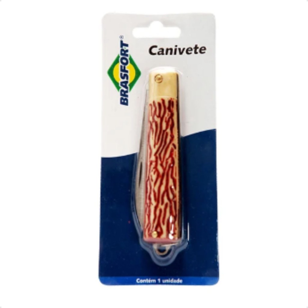 Canivete Brasfort 8119 em Aço Inox – Lâmina Larga 80x26mm, Resistente, Profissional, Multiuso