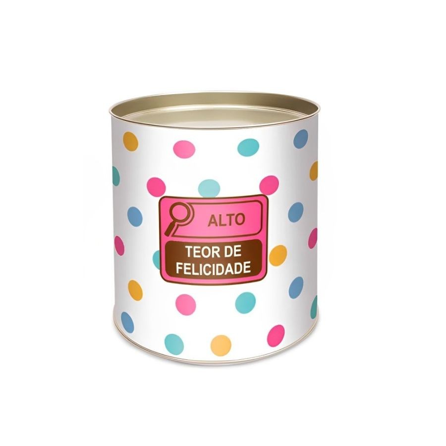 Lata Para Doces Rigida - Alto Teor de Felicidade  - 1 unidade - Cromus - Rizzo
