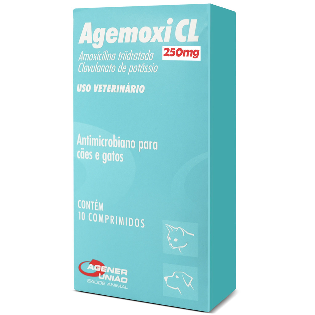 Agemoxi CL Agener com 10 Comprimidos Antimicrobiano - 250mg em Oferta na Shopee