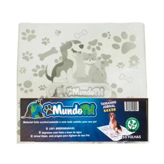 Jornal Higiênico Para Cães Mundo Pet 64x58cm 50 Folhas em Oferta na Shopee