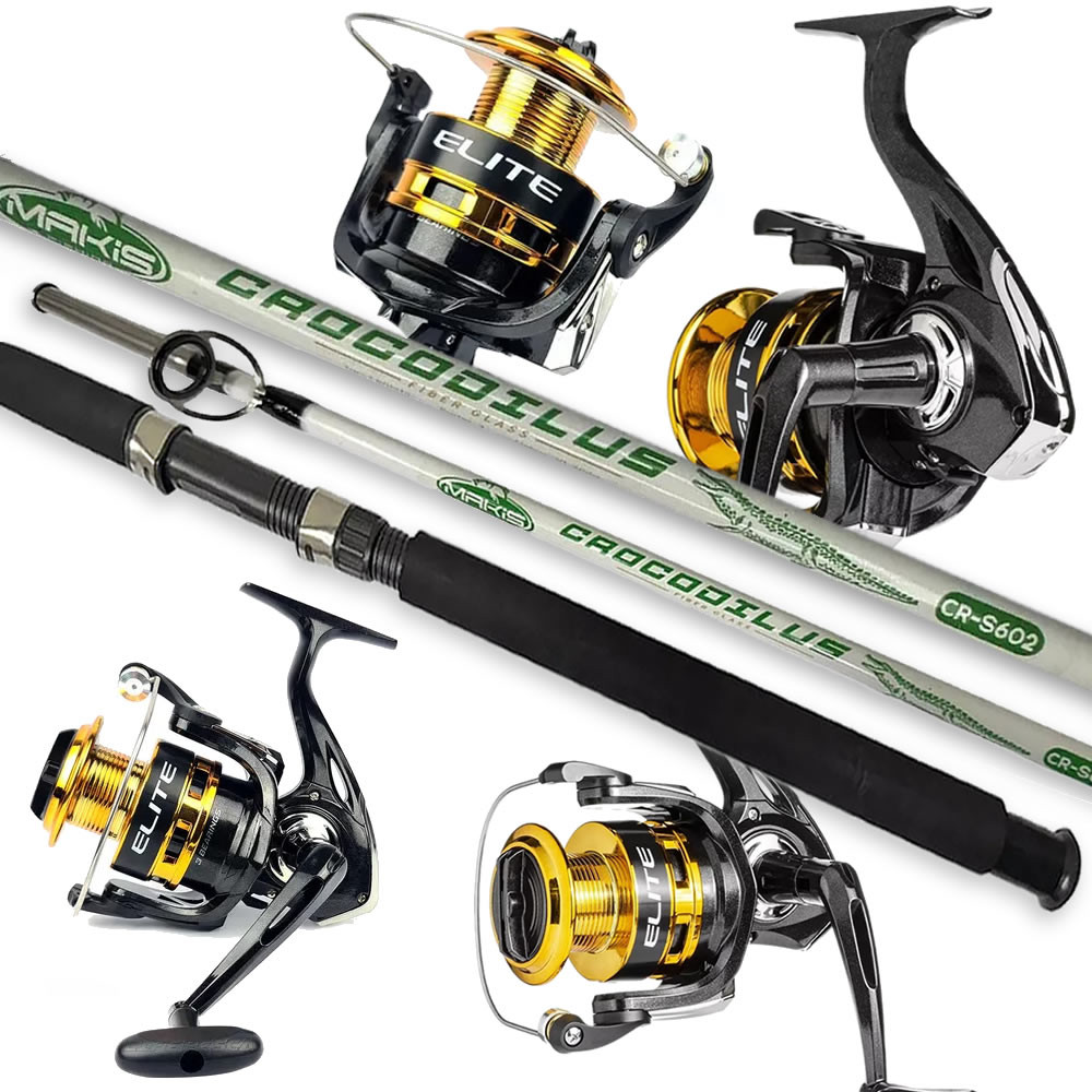 Molinete Elite Gold 6000 Vara Pesca Pesada 1,80mts Pesqueiro