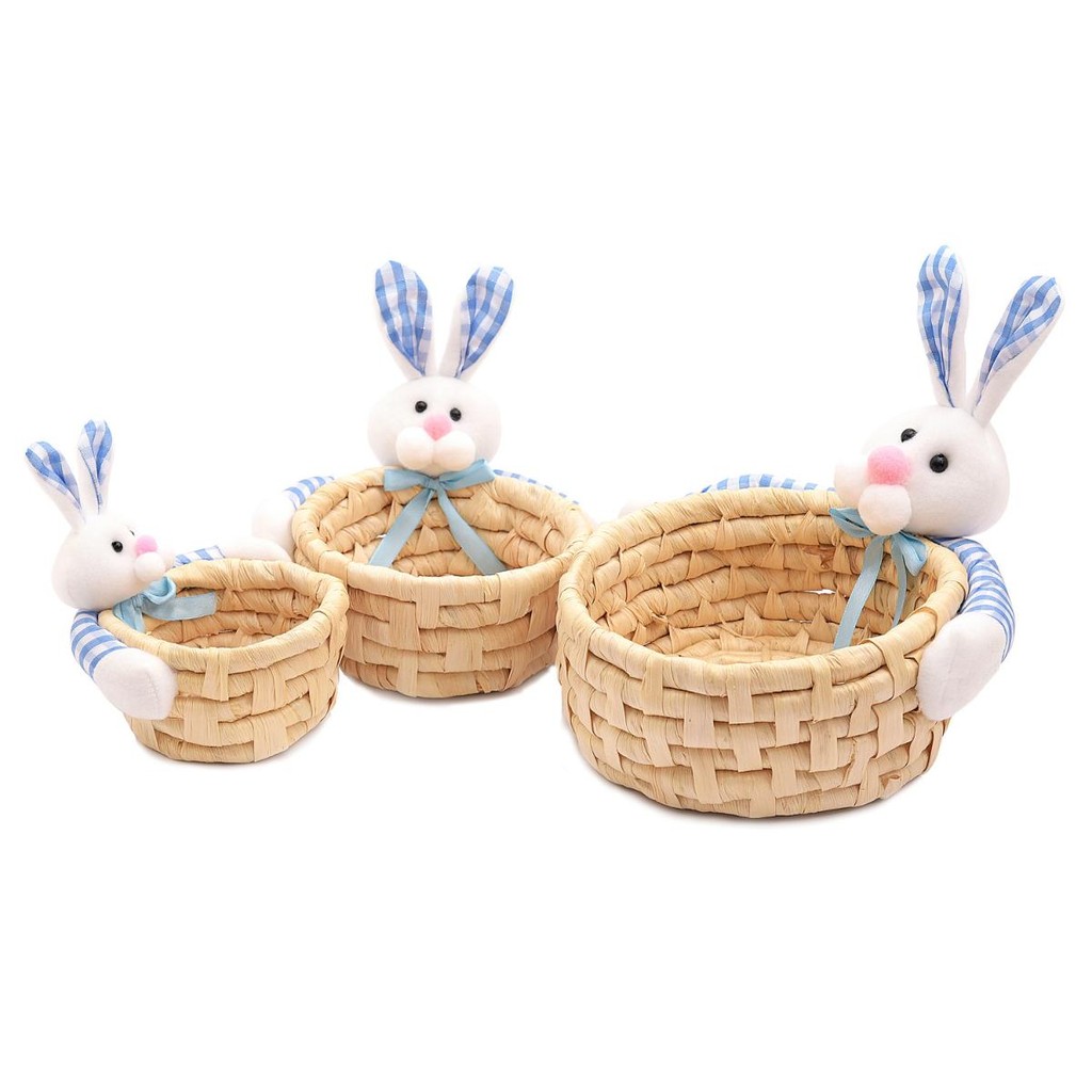 🔥 _DECORE SUA PÁSCOA COM ESTILO E CHARME! 🐰🥚_  
_Conjunto de Cestos de Páscoa - 3 Peças (10, 14 e 18 cm)_  

✅ Cestos encantadores para armazenar delícias e surpresas nesta Páscoa.  
✅ Design lindo com tema de coelho que traz alegria à sua decoração.  
✅ 