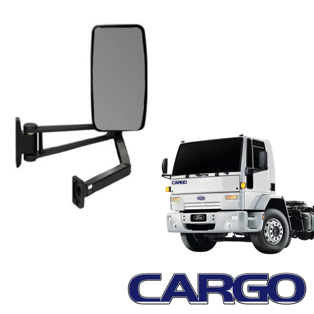 ESPELHO RETROVISOR GRAU CONVEXO COMPLETO LADO DIREITO FORD CARGO 1119 1317 1517 1717 1722 1832 2422 2428 2622 2628 2932 4432 4532 5032 6232 712 815 816 Ano 2009/  LENTE CURVA OIGINAL BEPO D665