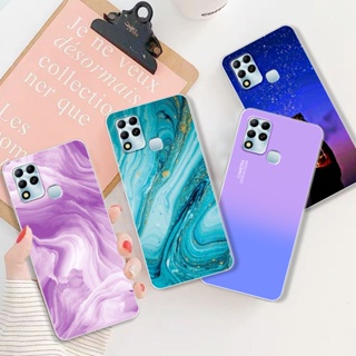 Para Infinix Hot 11 X689F G37 Estojos 2022 Tampa Traseira Do Telefone Silicone Soft Transparent TPU Flower Marble Bumper Shell em Oferta na Shopee