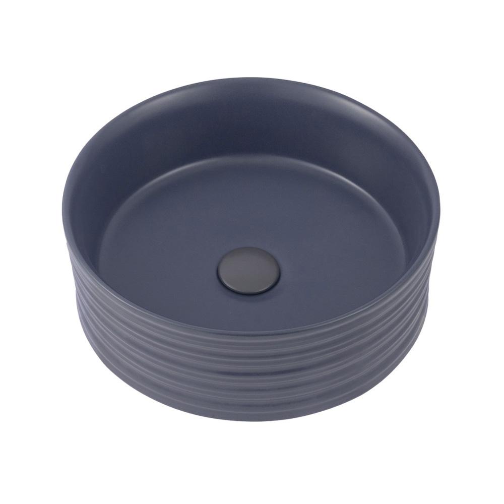 Cuba De Apoio Para Banheiro Redonda Slim Louça Cerâmica 38 cm Labradorita Pingoo - Cinza Fosco em Oferta na Shopee