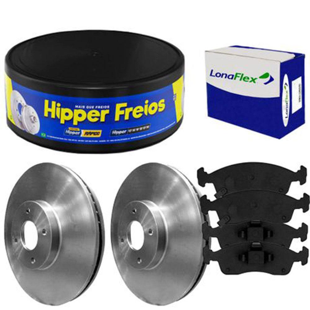 Kit Pastilha Disco Diant Ventilado Prisma 1.0 1.4 16 a 19 - Spare Parts and Accessories for Vehicles