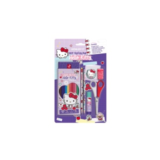 Kit Escolar Hello Kitty - Lápis 12 Cores + 5 Itens - Leo&Leo em Oferta na Shopee