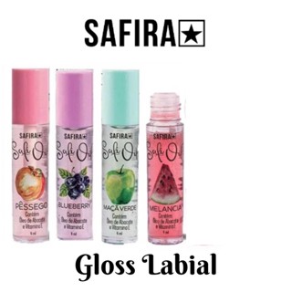 Safira Lip Oil Gloss Labial Hidratante com Vitamina E e Oléo de Abacate