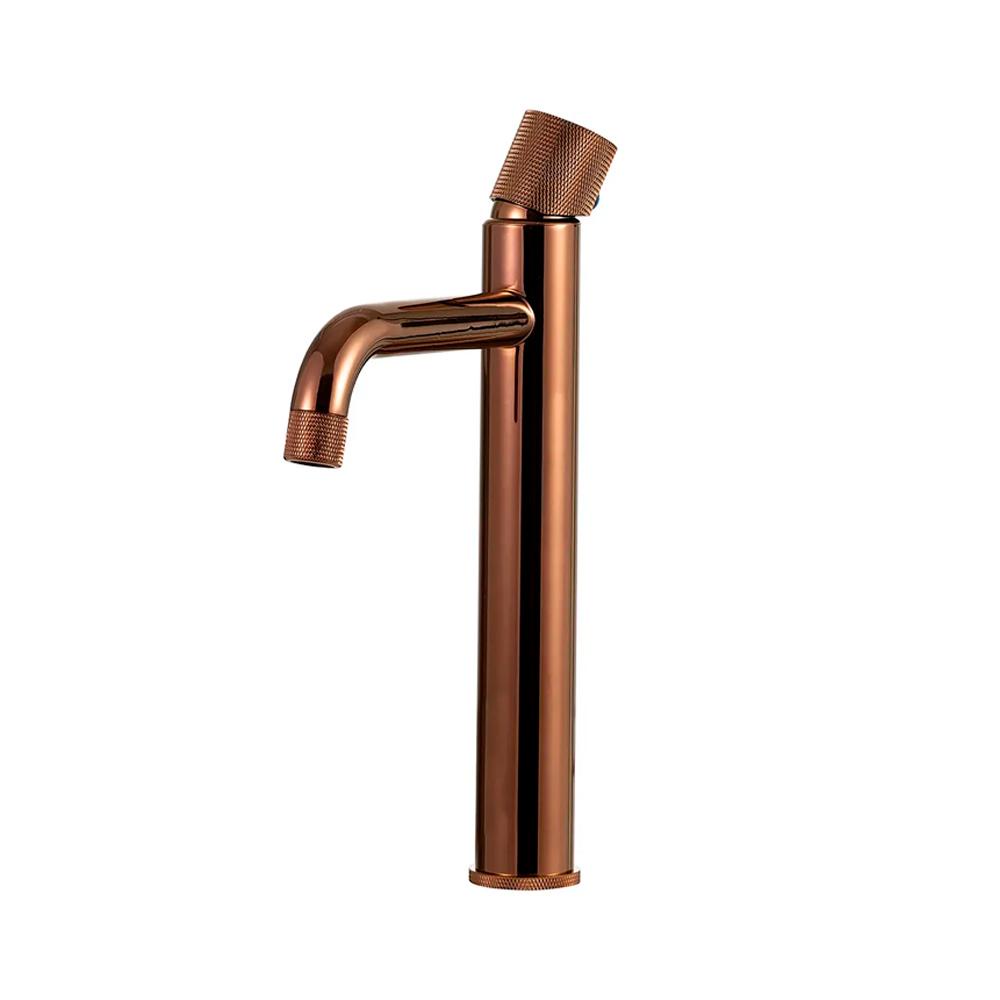 Torneira Para Banheiro Misturador Monocomando Alta Jagui Pingoo - Dourado Rose