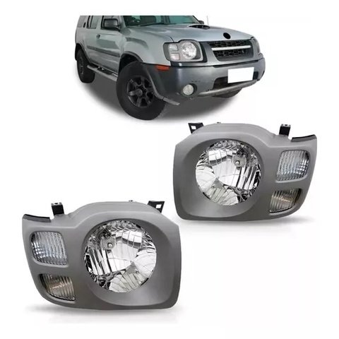 Farol Nissan Xterra 2004 2005 2006 2007 Moldura Cinza