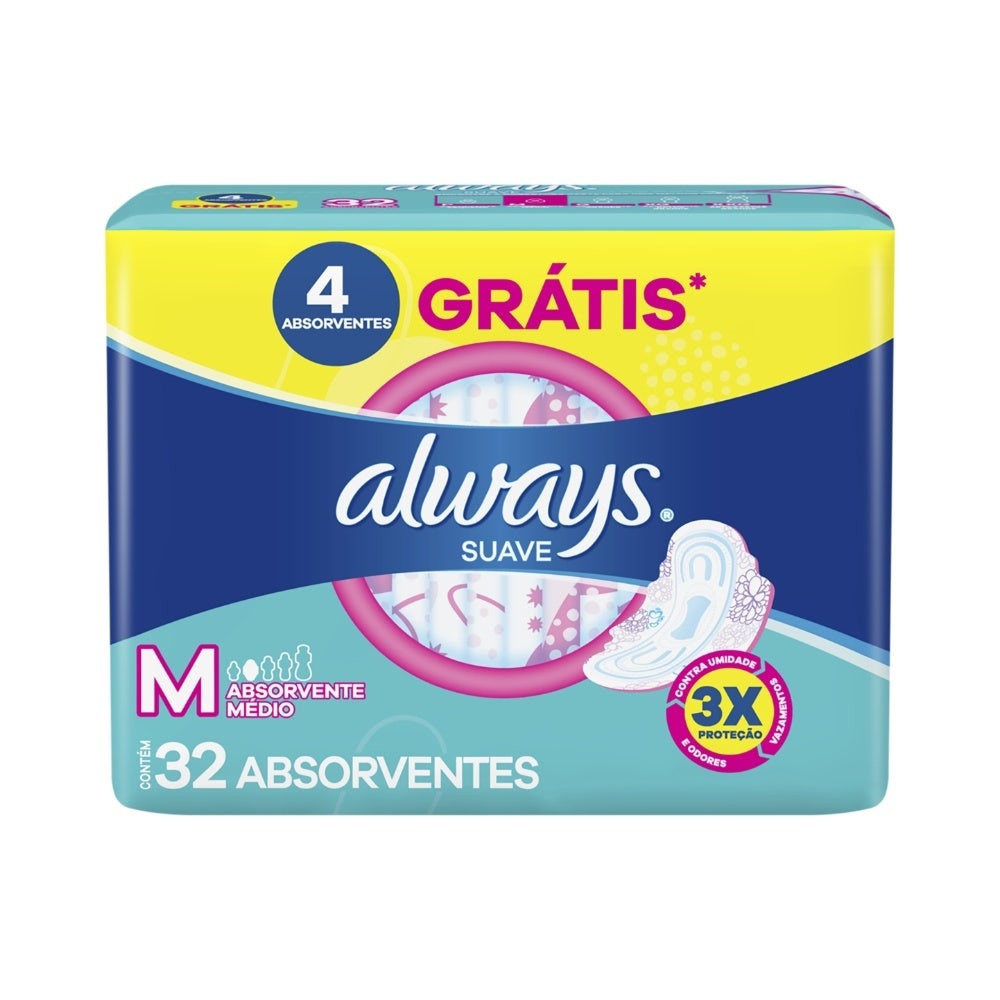Absorventes Always Maxi Proteção Total Suave em Oferta na Shopee